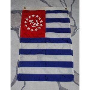 Vintage Nautical Flag US Power Squadron Dura-Lite 20x30 Yacht Signal Used
